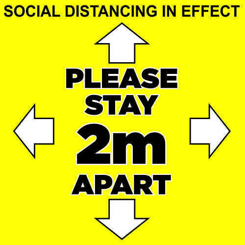 Social Distancing Floor Stickers